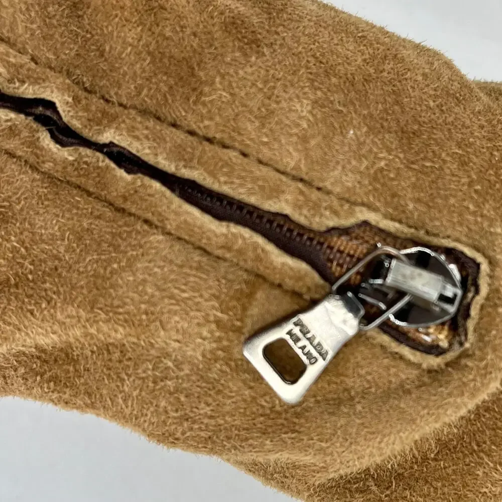 Prada brown suede